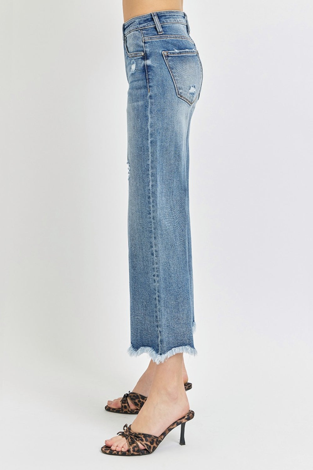 Risen High Rise Cropped Flare Jeans