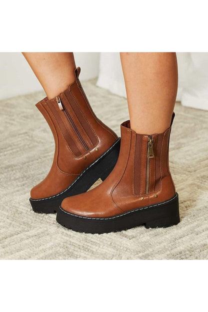 Forever Link Side Zip Platform Boots